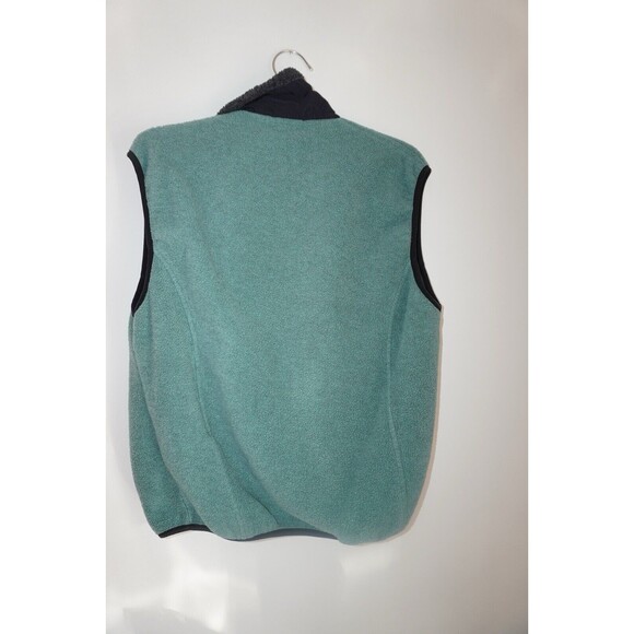 MARMOT Vest Mens Small Fleece Full Zip Mock Neck Gorpcore Hiking Sleeveless Teal - Picture 6 of 6